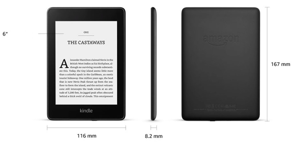 KindleShop Paperwhite 4 ebogslæser specifikationer billede